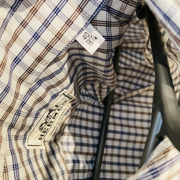 *Authentic* Hermes Dress Shirt Sz 40 (15.5 US) - Picture 11 of 12